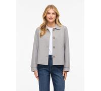 Kurzjacke VILA "VIJUICE L/S SHORT JACKET - NOOS", Damen, Gr. 40, light grau melange, Web, Obermaterial: 80% Polyester, 10% Polyacryl, 10% Viskose, unifarben, regular fit kurz, Jacken Kurzjacke (436503