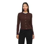 VILA - VIKERRY CABLE L/S KNIT CARDIGAN-NOOS Coffee Bean - Gr. - XS