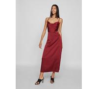 Vila Trägerkleid VIRAVENNA Strap Ankle Dress – ärmellos, V-Ausschnitt, Polyester, Cabernet Größe 40