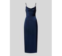 Vila Knielanges Kleid mit Wasserfall-Ausschnitt Modell 'RAVENNA' in Marine, Größe 40