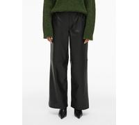 Vila Kunstlederhose "Vianne" in Schwarz - Größe 40 | Damenhosen