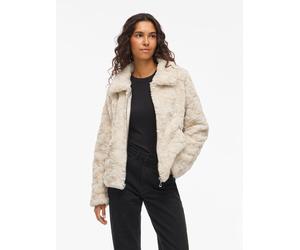 Vila Kunstpelzjacke "VIDORTE" in Creme - Größe 40 | Damenjacken
