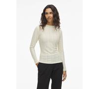 Vila Langarmshirt Damen ecru, L