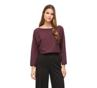 Vila "VIMALU BOATNECK 3/4 SLEEVE KNIT TOP-NOOS" Materialmix, loose fit (63636459-S) port royale detail:melange
