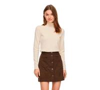 Rollkragenpullover VILA "VIMALU ROLLNECK L/S KNIT TOP NOOS", Damen, Gr. XXL, sandshell detail:melange, Strick, Obermaterial: 50% Polyester, 30% Viskose, 20% Nylon, meliert, normal, Rundhals, Pullover