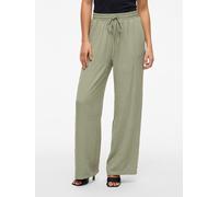 Schlupfhose VILA "VIJOSA HW WIDE PANTS - NOOS", Damen, Gr. 44, N-Gr, grün (oil grün), Web, Obermaterial: 100% Polyester, unifarben, modisch, Hosen (47328455-44) oil grün