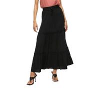 Maxirock VILA "VIMESA HW MAXI SKIRT - NOOS", Damen, Gr. 42, schwarz, Web, Obermaterial: 100% Viskose, unifarben, regular fit lang, Röcke Maxirock, mit Rüschen (34432369-42) schwarz