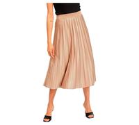 Vila Rock VINITBAN Skirt – Plissee knielang Damen, 96% Polyester/4% Elasthan, Beige (Sandshell) L