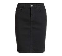 Vila NOS Damen VICOMMIT Felicia SHO. Skirt V.Black-NOOS Rock, per Pack Schwarz (Black Detail: Washed), Medium (Herstellergröße: M)