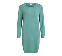 Vila NOS Damen Viril L/S Knit Dress - Noos Kleid,per Pack Türkis (Oil Blue Detail:Melange),X-Small (Herstellergröße:XS)