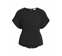 Vila NOS Damen VISARINA S/S TOP - NOOS Top, per Pack Schwarz (Black Black), 36 (Herstellergröße: 36)