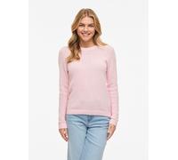 Rundhalspullover VILA "VIDALO O-NECK L/S KNIT TOP- NOOS", Damen, Gr. M, cherry blossom, Feinstrick, Obermaterial: 100% Baumwolle, unifarben, regular fit normal, Rundhals, Rippbündchen, Pullover Rundha