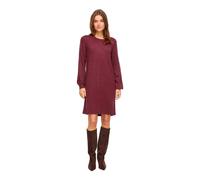 Strickkleid VILA "VIRIL L/S VOLUME SLEEVE KNIT DRESS-NOOS", Damen, Gr. XL, N-Gr, lila (port royale detail:schwarz melange), Strick, Obermaterial: 50% Viskose, 28% Polyester, 22% Nylon, meliert, normal
