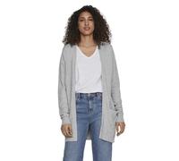 Vila Damen Strickjacke Viril Open L/S Knit Cardigan Noos Medium Grey Melange XS