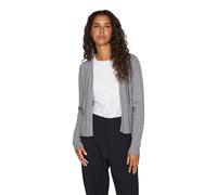 Vila Cardigan Viril Short L/S Feinstrick 50% Viskose Medium Grey Melange Damen XL