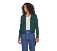 Vila Damen Viril Short L/S Knit Cardigan-noos Strickjacke, Ponderosa Pine/Detail:Dark Melange,XL