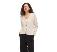Strickjacke VILA "VIRIL V-NECK KNIT CARDIGAN - NOOS", Damen, Gr. XXL, super light natural melan, Feinstrick, Obermaterial: 50% Viskose, 28% Polyester, 22% Nylon, unifarben, regular fit normal, V-Aussc