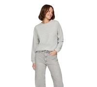 Sweatshirt VILA "VISANDY L/S SWEAT TOP - NOOS" Gr. XXL (44), grau (light grey melange) Damen Sweatshirts (89806727-XXL) light grey melange