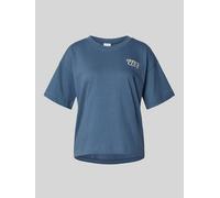 Vila T-Shirt mit Rundhalsausschnitt Modell 'MONIE OFFICE' in Rauchblau, Größe XL