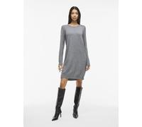 Vila Damen Viril L/S Knit Dress - Noos Kleid, Medium Grey Melange, S EU
