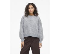 Vila Strickpullover Damen hellgrau, L