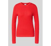 Vila Strickpullover mit gerippten Abschlüssen Modell 'dalo' in Rot, Größe L