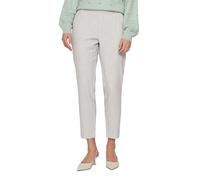 Anzughose VILA "VIVARONE HW SLIM PANT - NOOS", Damen, Gr. 40, N-Gr, grau (light grau melange), Web, Obermaterial: 66% Polyester, 28% Viskose, 6% Elasthan, unifarben, slim fit knöchelfrei, Hosen Anzugh