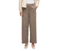 Anzughose VILA "VIVARONE HW WIDE PANT - NOOS", Damen, Gr. 40, N-Gr, grün (falcon), Milano Rib, Obermaterial: 66% Polyester, 28% Viskose, 6% Elasthan, unifarben, modisch, relaxed fit knöchellang, Hosen