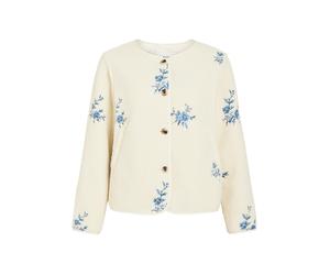 VILA - VIADA EMBROIDERY TEDDY JACKET OTW Birch - Gr. - 36