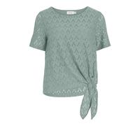 VILA - VIAMALINA OPEN O-NECK S/S TOP/VOL/PB Blue Surf - Gr. - L