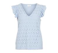 Vila Shirt "Amalina" in Hellblau - 40% | Größe S | Damen Tops