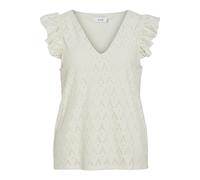 Vila Blusentop mit Lochstickerei Modell 'AMALINA' in Offwhite, Größe L