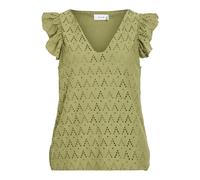 VILA - VIAMALINA V-NECK C/S TOP/PB sage - Gr. - XS