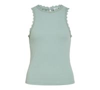 VILA - VIBABIA FLOWER O-NECK S/L TOP/1 Blue Surf - Gr. - XL