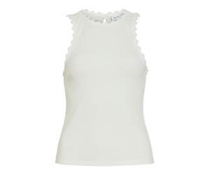 VILA - VIBABIA FLOWER O-NECK S/L TOP/1 Snow White - Gr. - XL