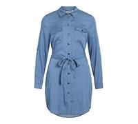 VILA - VIBISTA L/S SHIRT DRESS medium blue denim - Gr. - S