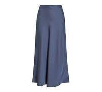 Maxirock VILA "VIELLETTE HW LONG SKIRT - NOOS", Damen, Gr. 36, blau (vintage indigo), Web, Obermaterial: 100% Polyester, unifarben, modisch, Basic schmal wadenlang, Röcke (33698815-36) vintage indigo