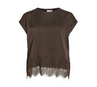 VILA - VIELLETTE S/S FULL SATIN LACE TOP - NOOS Braun - Gr. - 42