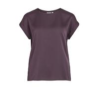 Kurzarmshirt VILA "VIELLETTE S/S SATIN TOP - NOOS" Gr. 36, lila (plum perfect) Damen Shirts (67005912-36) plum perfect