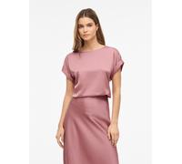 Vila "VIELLETTE S/S SATIN TOP - NOOS" Kunstfaser, regular fit (15255640-36) nostalgia rose