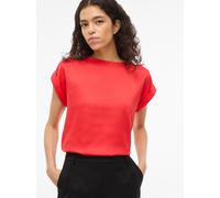 Vila "VIELLETTE S/S SATIN TOP - NOOS" Satin Optik (37861952-36) hibiscus