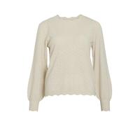 VILA - VIEMI O-NECK L/S KNIT TOP/TES super light natural melan - Gr. - L