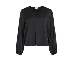 Vila Vienna Ravenna L/S V-Neck Lace Top- Noos
