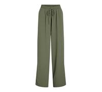 Schlupfhose VILA "VIJOSA HW WIDE PANTS - NOOS", Damen, Gr. 38, N-Gr, olivine, Web, Obermaterial: 100% Polyester, unifarben, relaxed fit knöchellang, Hosen Schlupfhose, Sommerhose (71669302-38) olivine