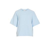 Strickpullover VILA "VILIGA 2/4 O-NECK KNIT TOP - NOOS", Damen, Gr. M, nantucket breeze detail:melange, Strick, Obermaterial: 97% Polyester, 3% Elasthan, meliert, relaxed fit normal, Rundhals, Pullove