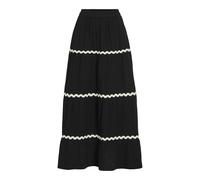 VILA - VIMANDA WAVY HW MAXI SKIRT/1 black beauty - Gr. - 38