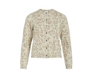 VILA - VIMAYAS O-NECK L/S KNIT CARDIGAN - NOOS Super Light Natural Melan - Gr. - XS