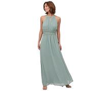 Vila Milina Halter Sleveless Long Dress Grün 38 Frau (Herstellerartikelnummer: 14052647-GreenMilieu/DetailElastic-38)