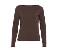 VILA - VIMODALA BOATNECK L/S TOP - NOOS Coffee Bean - Gr. - XS