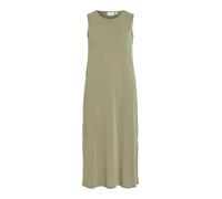 Vila Kleid Modala – Midikleid mit Rundhalsausschnitt, Oliv, Größe M